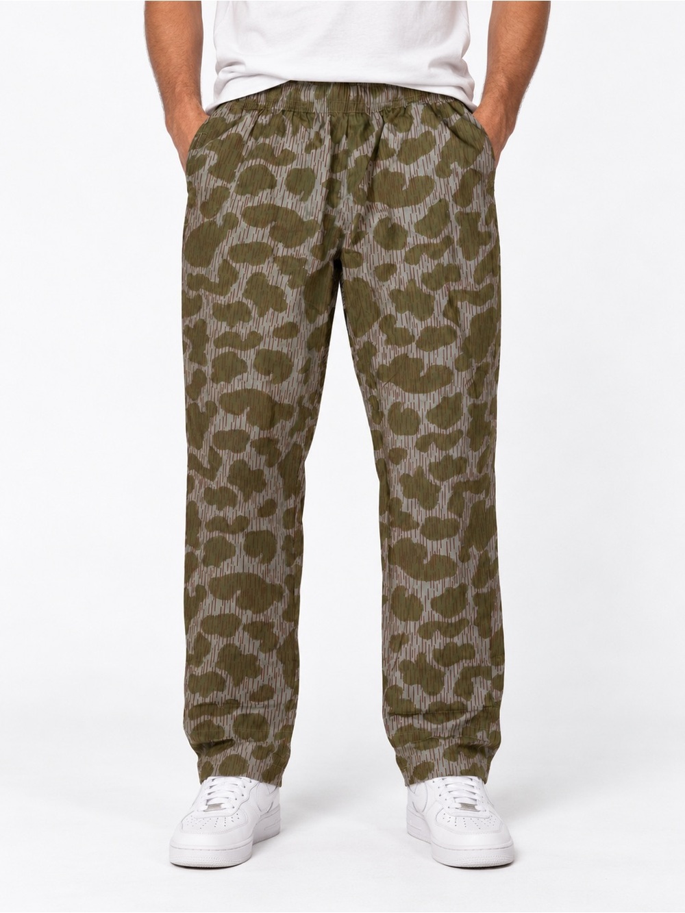Cookman Raindrop Camo Chef Pants Green Large Streetwear Relaxed